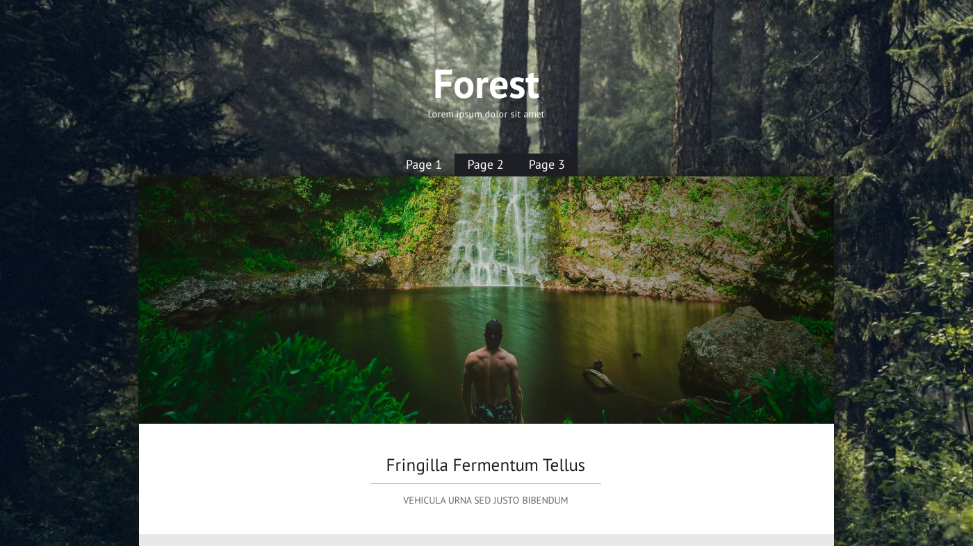 Plantilla para la creación de páginas web sobre Forest
